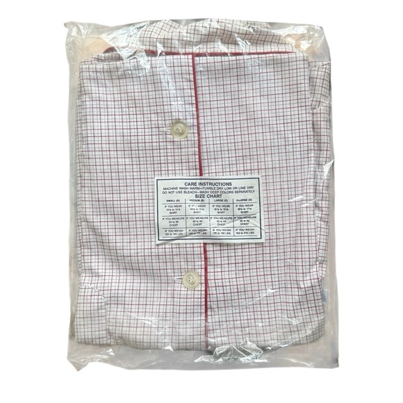 Botany 500 Permanent Press Men’s Plaid Button Down Pajama Shirt Size Large - Picture 2 of 8
